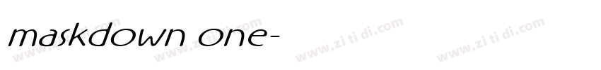 maskdown one字体转换